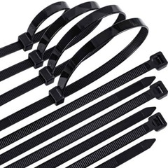 100 BLACK NYLON CABLE ZIP TIES Heavy Duty UV Resistant 4 6 8 10 12 15 18 24 & 36