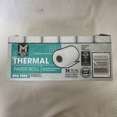 2 – 1/4″ (57mm) 2.25″ Inches x 85′ Feet (36 Rolls) Cash Register Thermal Paper