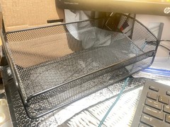 Black Office desk office Wire Mesh Desk Organizer tray 12″L x 6 1/2″”W x 4″H(M14
