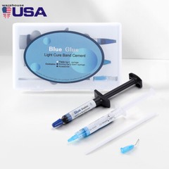 Dental Orthodontic Adhesive Light Cure Band Cement Shade Blue Glue Intra Kit USA
