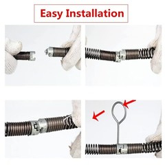 60 Ft Drain Auger Plumbing Snake Clog Cable 5/8 In.Sewer Pipe Cleaner Durable