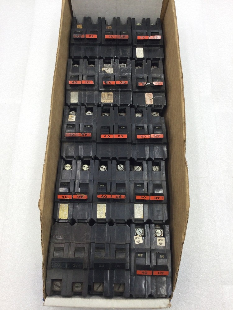 Lot of 15 Flawed FPE Federal Pacific NA240 40 Amp Type NA Circuit Breakers
