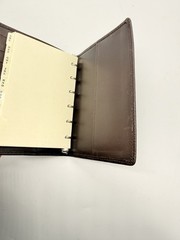 Rare Filofax Slim Pocket Topaz Brown leather Organizer Planner unused retired