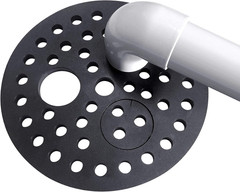 6.5″ Cast Iron Drain Cover with Removable Drain Ports, Garage Drain Cover, Floor