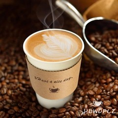Kraft Paper Coffee Cup Sleeves 50 Packs – Coffee Sleeves, Disposable Corrugated