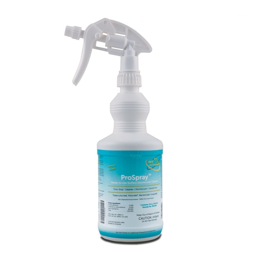 *1-Pack* Certol ProSpray Surface Disinfectant Cleaner Lemon Scent 24 Oz PSC240