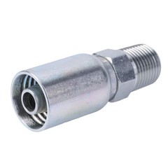 1/2″ Hose x 1/2″ NPTF Male Pipe Thread Hydraulic Hose End Crimp Fittings 12-Pack