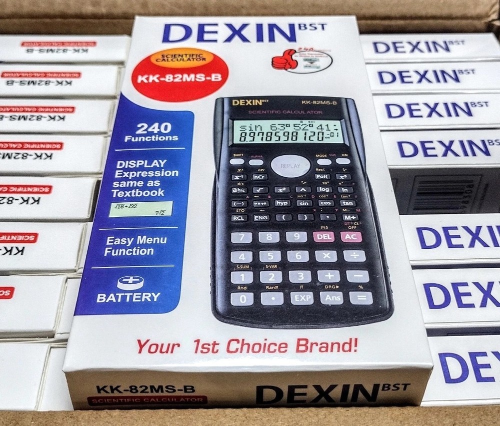 New DEXIN BST Scientific Calculator KK-82MS-B 240 Functions 1st CHOICE BRAND