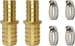 LIONMAX Hose Barb Fittings Reducer 2 PCS, Brass Hose Barb Adapter, 3/4” to 5/8′