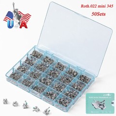 50Set AZDENT Dental Orthodontic Brackets Braces MIM Mini Roth 0.022 Hooks 3-4-5