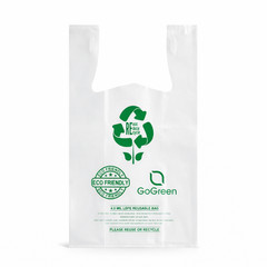 Clear Plastic T-Shirt Grocery Bags 3 Mil Heavy Duty Reusable 1/6 21×6.5×11.5