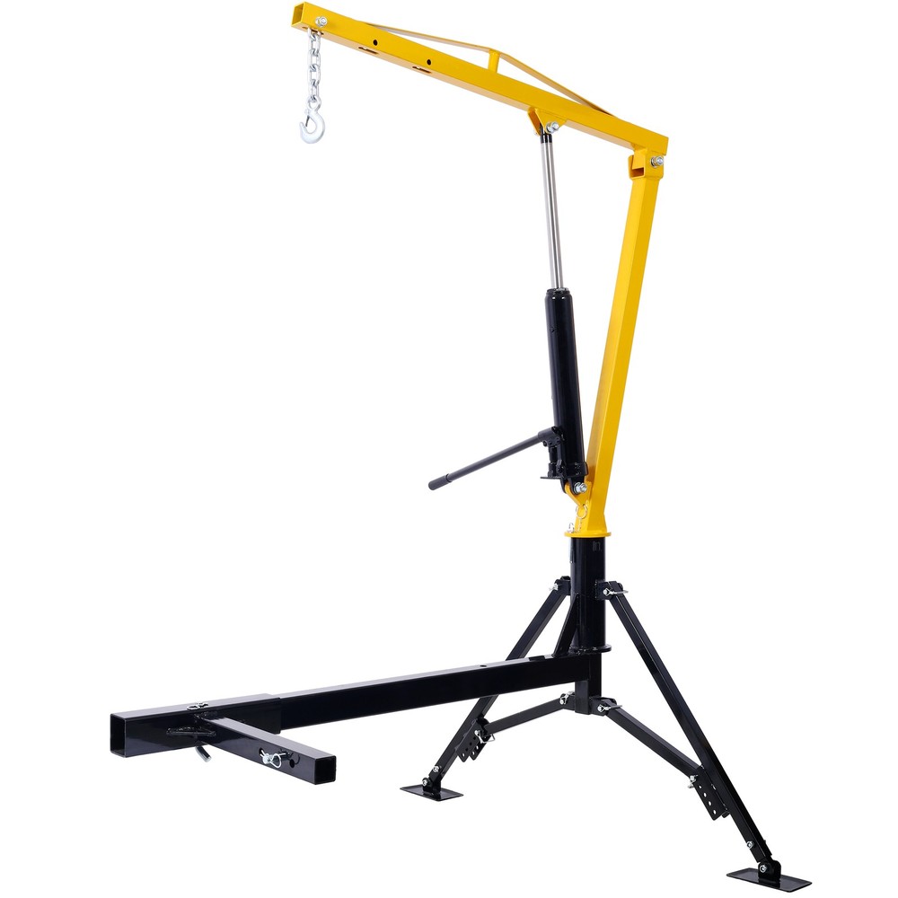 Hydraulic Receiver Hitch Crane 1000lb Cap Swivel 24-78in Lift Range