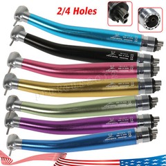 USA Push Button Dental High Speed Handpiece Single water spray Air Turbine 2/4H