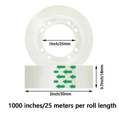 Clear Transparent Tape Rolls 3/4″ x 1000″ Dispenser Refill 6 Tape Rolls Scotch