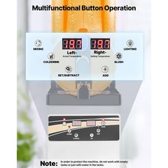 Uimoso 15L Commercial Frozen Drink Machine for Slushies and Smoothies