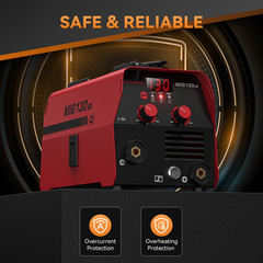 ARCCAPTAIN 2 in 1 MIG Welder 130A Flux Core MIG/MMA Welding Machine Gasless 2026