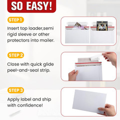 240 Pack Rigid Mailers, 7″X4.35″ Trading Card Shipping Envelopes for Collectors