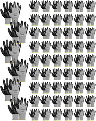 PU Coated Gloves Bulk, Reusable Rubber Safety Gloves for Men Women Work Warehous