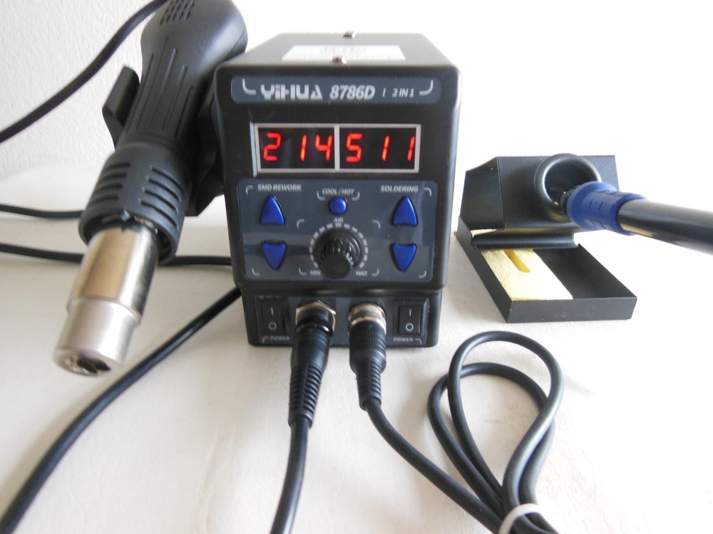 YIHUA 8786D-I Soldering Station 2 in 1 Soldering Iron Kit Hot Air Rework Station