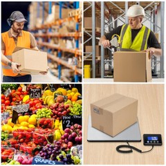 200kg 440lbs LCD Digital Postal Parcel Scales Platform Postage Shipping Weighing