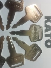 (10) Kato Keys, Heavy Construction Equipment Ignition Start Key with Logo