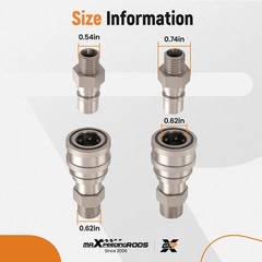 Hydraulic Quick Coupler Set for AGT Chinese Mini Excavators M14-M16 w/ Valve