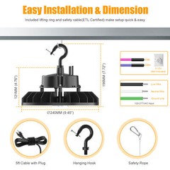 NEW 150W UFO LED High Bay Light Commercial Shop Light With Sosen Driver Dimmable
