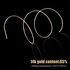 14K Gold Solder Wire 6.3″ Easy Flow Low Melt 1325�F for Jewelry Repair & Making