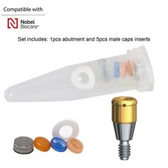 US Titanium Locator Abutment Fits Nobel Biocare Active NP/RP CC Male Cap Inserts