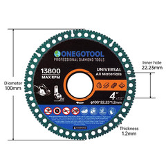 4 Inch Indestructible Cutting Discs for Angle Grinder 7/8″ Blades Cut off Wheels