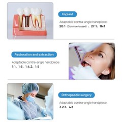 AZDENT Dental Implant System Motor Surgical Brushless Motor+20:1 LED Handpiece