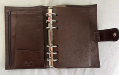 Gillio Firenze Compagna Personal 30mm Dark Brown Italian Leather Planner