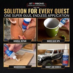 Starbond 4 oz. Premium Medium Super Glue (CA Glue) and 6 oz. Accelerator Kit