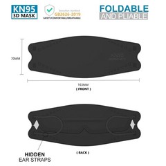 50 Pack KN95 Face Masks, Breathable & Comfortable Disposable Masks, Black