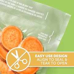 FoodSaver Quart Pre-Cut Vacuum Seal Bags, Easy Use Vacuum Storage Bags, Align…