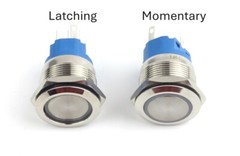 22mm 12V LED ON OFF Push Button Power Switch Latching/Momentary with Wire Socket