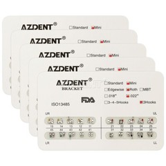 USA 50x AZDENT Dental Orthodontic Metal Brackets Braces Mini Roth.022 Hooks 3