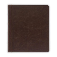 Samsill Vintage Leather Binder, 0.5 Inch Round Ring (Holds Inch, Brown