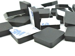 1″ Sq Rubber Feet Electronics and Desktop Equipment Various Pack Sizes