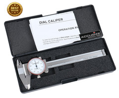 Precision Dial Caliper 0-4 Inch 0.001 Stainless Steel Fitted Box Included