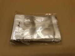 100 Clear Cello Bags HANG TOP, Resealable Self Adhesive OPP Poly Hang Hole bag