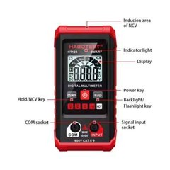 HABOTEST HT123 Digital Multimeter Smart Voltmeter Ohmmeter AC DC Meter Tester US
