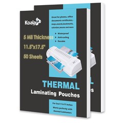 Koala Thermal Laminating Pouch 11.5×17.5 100 Sheets 5 Mil 9 X 11.5 11×17 A3 A4