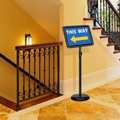 Adjustable 4-Pack 8.5×11 Inch Sign Holders – Floor Stand for Indoor/Outdoor Use