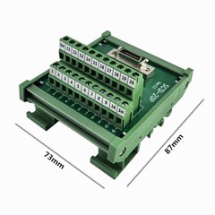 Industrial DIN Rail SCSI 20 Pin CN F Female Terminal Block Copper PA66 Material