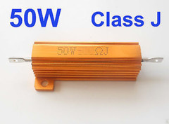 5Pcs 7.5 Ω ~ 100 Ω ohm Class J ±5% 50W Watt Power Metal Shell Wirewound Resistor