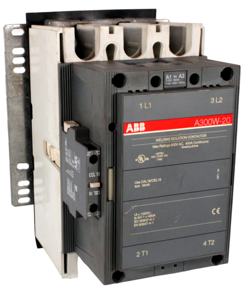 ABB A300W‑20 Welding Isolation Contactor 400A Continuous 600V 3‑Pole Heavy‑Duty