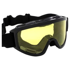 Birdz Eyewear Vulture Padded Fit-Over Motorcycle Goggles Black Frame Yellow Lens