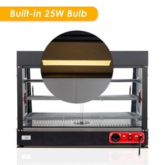 3 Tiers 35″ Commercial Catering Food Warmer Desktop Pastry Food Display Case
