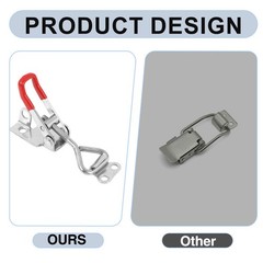 4 PCS 4001 Toggle Latch Clamp with Lock Hole, 304 Stainless Steel Draw Latche…